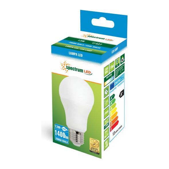 Spectrum LED GLS E-27, 230V, 13W, ALU, CW (WOJ13891)