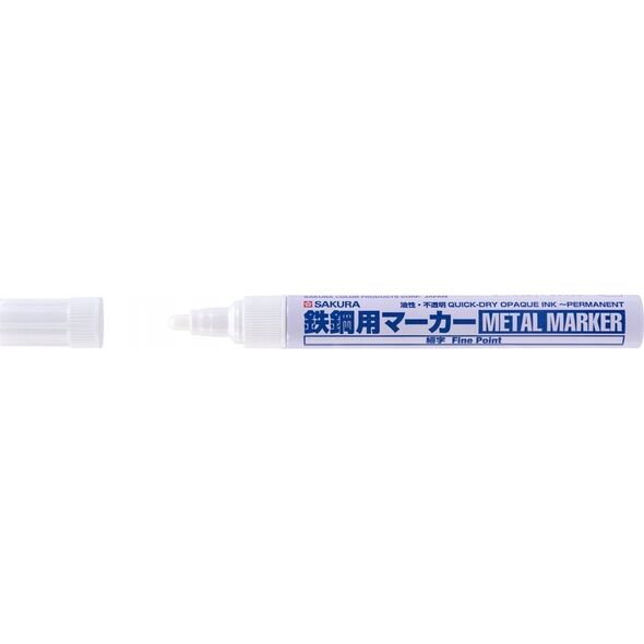 Μαρκαδόρος Sakura METAL λευκό λεπτό, Sakura 13684678 84511299368
