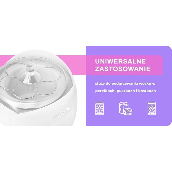 Podgrzewacz wosku iWax flower 40W 450ml biały