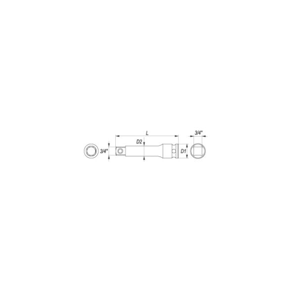 Yato Przedłużka udarowa 3/4" 330mm (YT-1163)