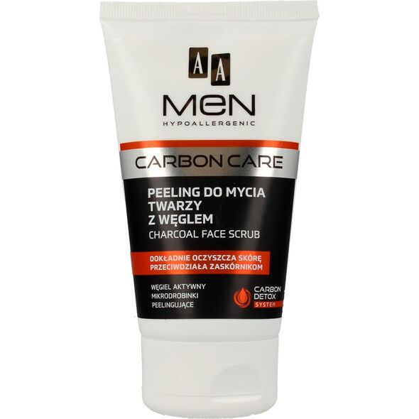 AA Peeling do mycia twarzy z węglem dla mężczyzn 150 ml