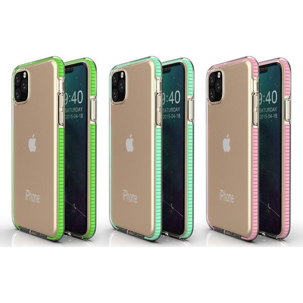 Hurtel Spring Case pokrowiec żelowe etui z kolorową ramką do iPhone 11 Pro ciemnoniebieski