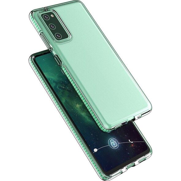 Hurtel Spring Case pokrowiec żelowe etui z kolorową ramką do Samsung Galaxy S21+ 5G (S21 Plus 5G) różowy