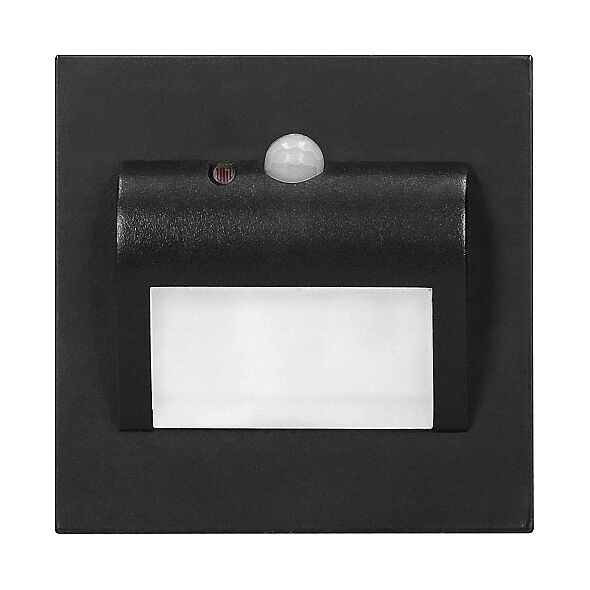 Oprawa schodowa Orno DRACO LED NEW 1,5W, oprawa schodowa podtynkowa, 12VDC, 30lm, 4000K, czarny, czujnik ruchu i zmierzchu AD-OS-6164LR4/B