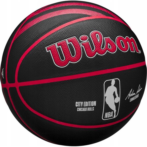 Wilson Wilson NBA Team City Collector Chicago Bulls In/Out Ball WZ4024105XB Black 7 13280022 97512728485