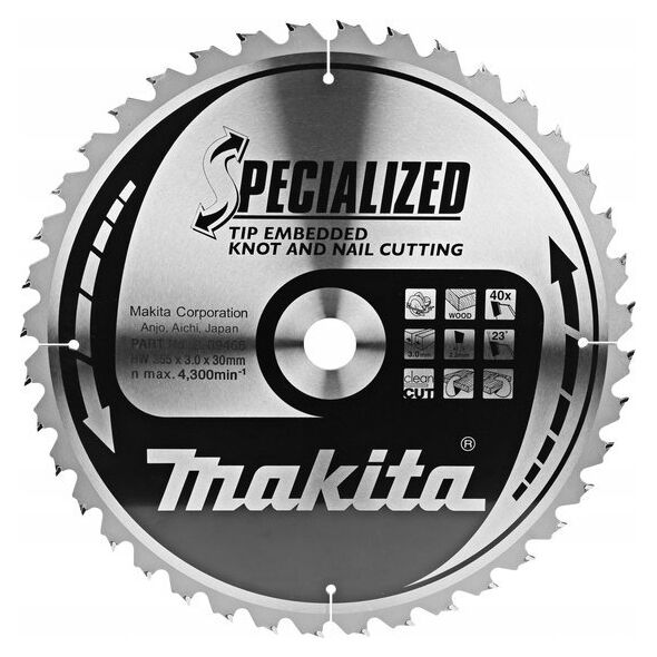 Makita MAKITA ΔΙΚΥΛΛΟ ΠΡΙΟΝΙ 355x30x40Z >>>B-33152 13476542 88381337502
