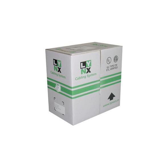 Lynx CS Kabel instalacyjny, Cat6, drut, PVC, 305m box (LX-SLD-UTP6-GR)