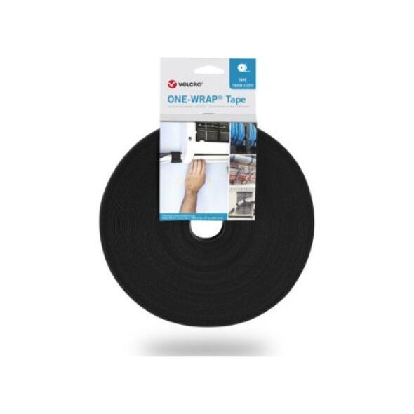 Velcro Taśma VELCRO One Wrap o szerokości 20 mm, czarna, 25 m