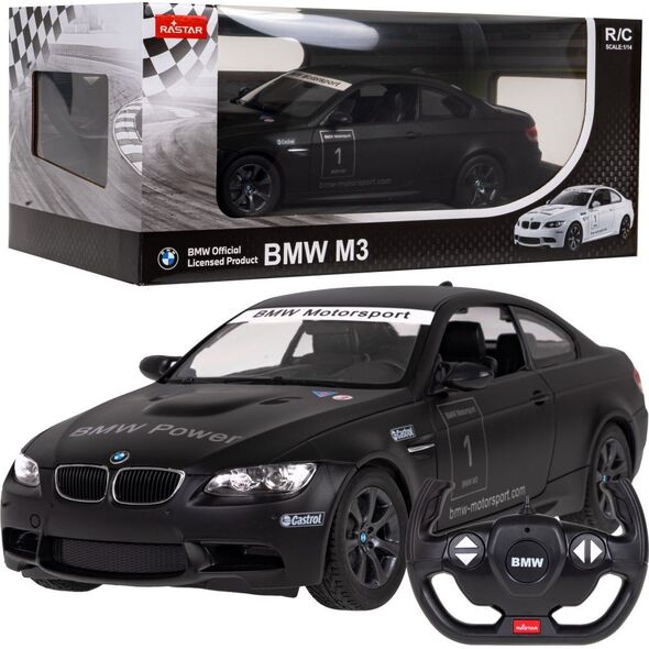 Rastar BMW M3 czarny RASTAR model 1:14 Zdalnie sterowane auto + Pilot 2,4 GHz