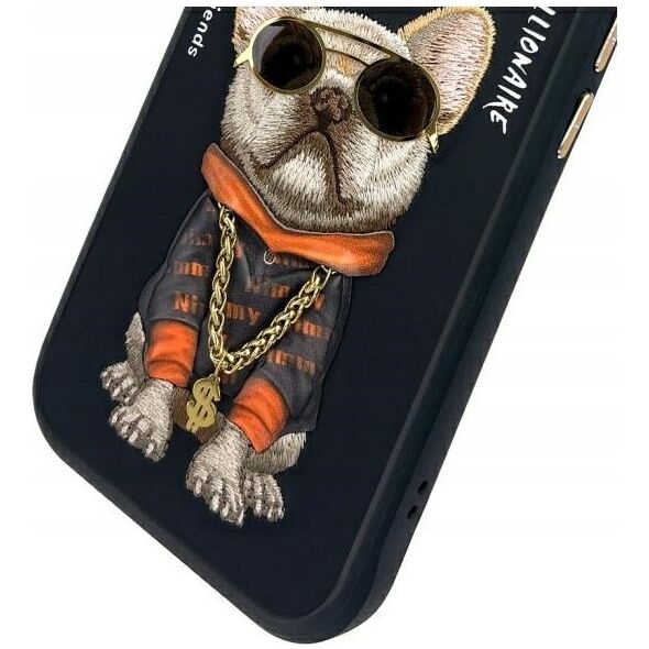 Nimmy iPhone 15 6.1" case black/black Glasses Cool Dog