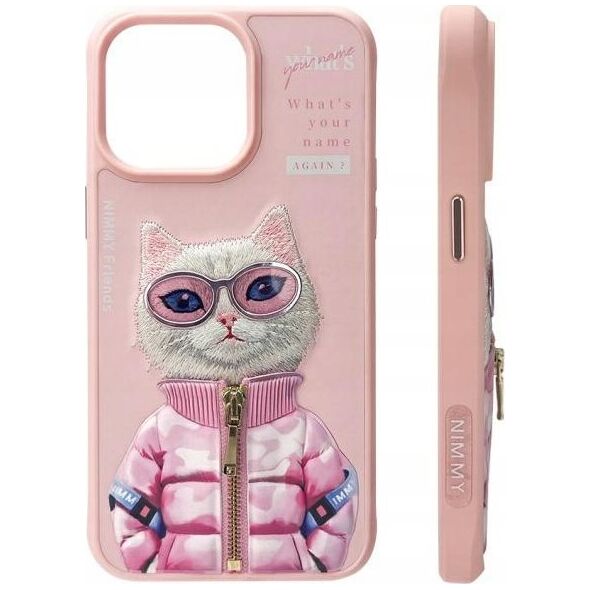 Nimmy iPhone 15 Pro Max 6.7" case pink Cool&Cute 2.0 Cat