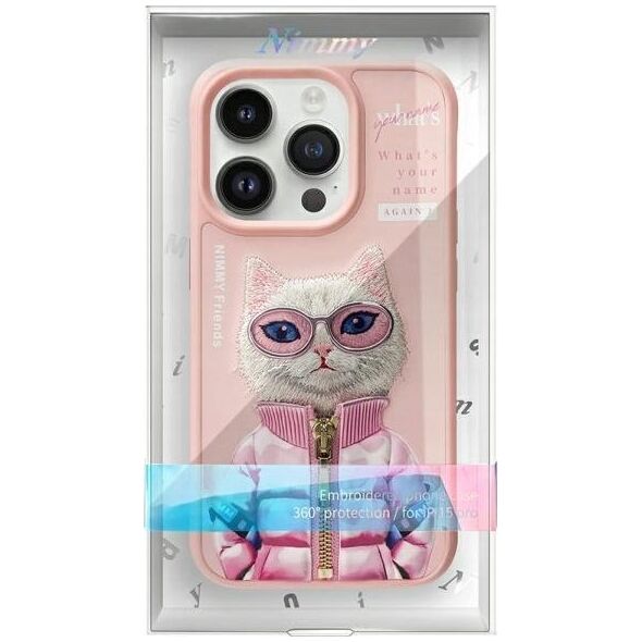 Nimmy iPhone 15 Pro Max 6.7" case pink Cool&Cute 2.0 Cat