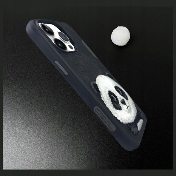 Θήκη Nimmy iPhone 15 Pro 6,1" μαύρο/μαύρο Big Eyed Pet 2.0 Panda 14451338 6971080317453