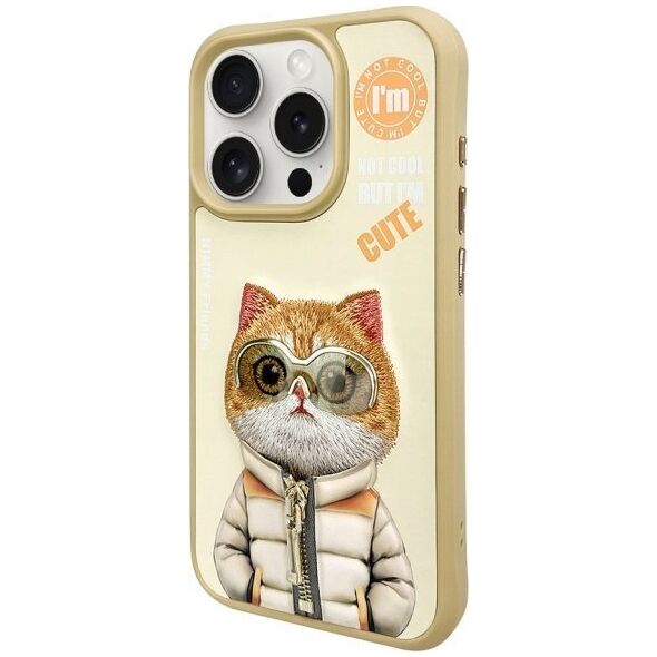 Nimmy case iPhone 15 Pro Max 6.7" khaki Cool&Cute 2.0 Cat