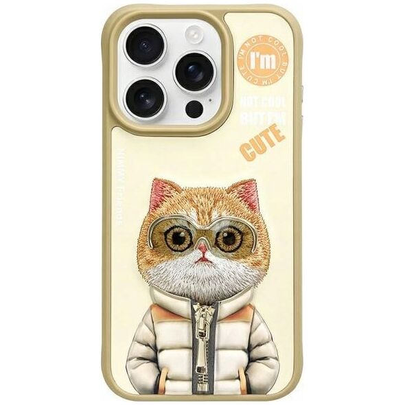 Nimmy case iPhone 15 Pro Max 6.7" khaki Cool&Cute 2.0 Cat