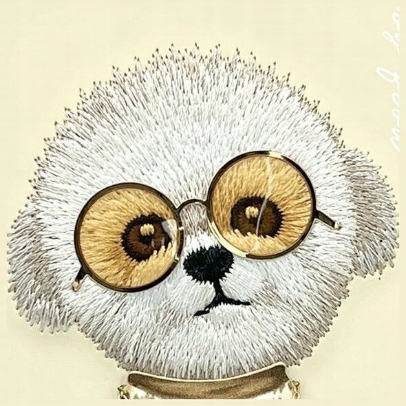 Nimmy iPhone 15 6.1" case khaki Glasses Cool Dog