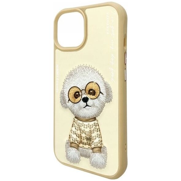 Nimmy iPhone 15 6.1" case khaki Glasses Cool Dog