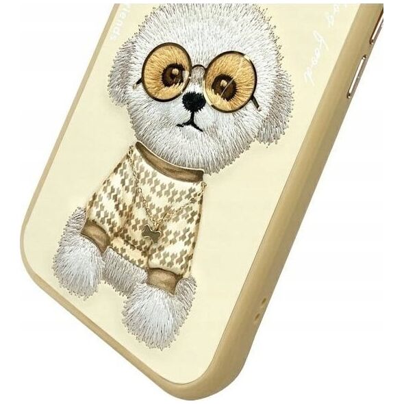 Nimmy iPhone 15 6.1" case khaki Glasses Cool Dog
