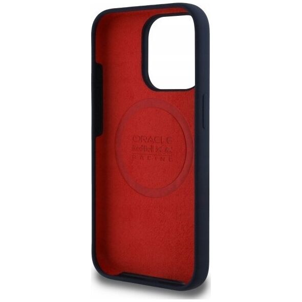 Red Bull RBHMP15L24SIILVR iPhone 15 Pro 6.1" Hard Case Navy Silicone Red Ring MagSafe