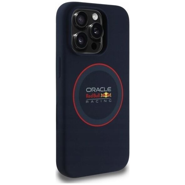 Red Bull RBHMP14L24SIILVR iPhone 14 Pro 6.1" Hard Case Navy Silicone Red Ring MagSafe