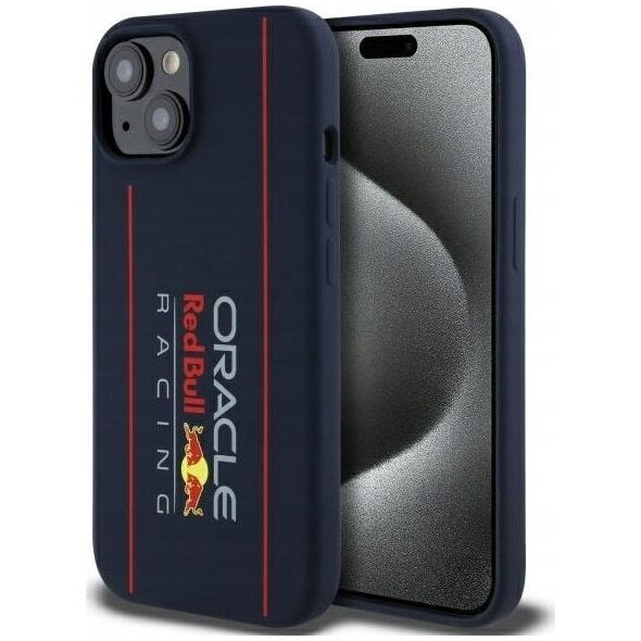 Red Bull RBHMP15S24SIOLRV iPhone 15 6.1" hardcase navy blue/navy Silicone Vertical Logo MagSafe