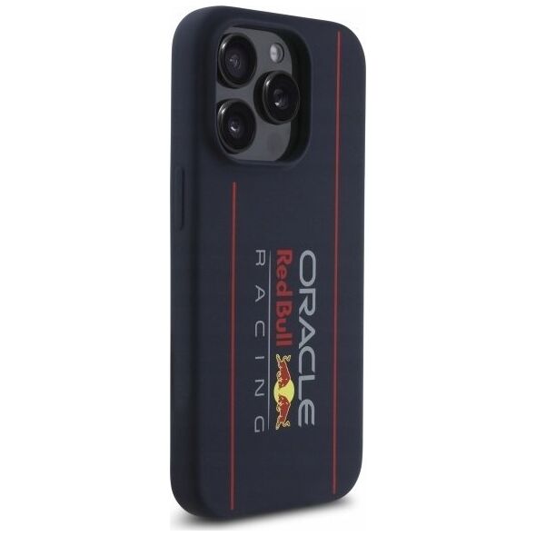 Red Bull RBHMP15L24SIOLRV iPhone 15 Pro 6.1" Hard Case Navy Silicone Vertical Logo MagSafe