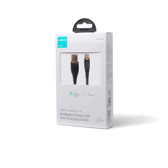 Joyroom Smart Power-Off USB-A/Lightning Cable 2.4A 1.2m black (S-UL012A3)