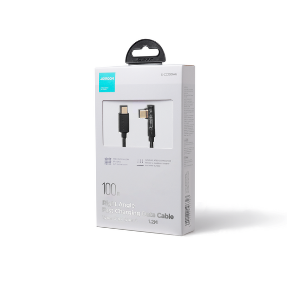 Angle cable Joyroom S-CC100A6 USB-C/USB-C 100W 1.2m black