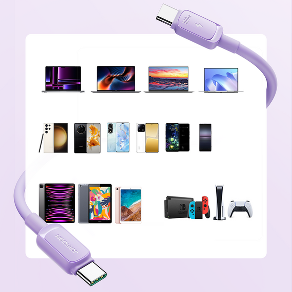 Joyroom S-CC100A14 USB-C/USB-C Cable 100W 1,2 m purple