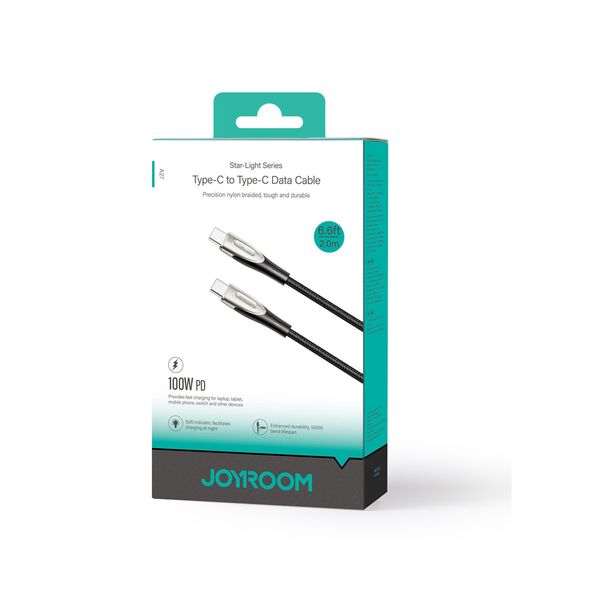 Joyroom Star-Light Series SA27-CC5 cable USB-C / USB-C 100W 2m black