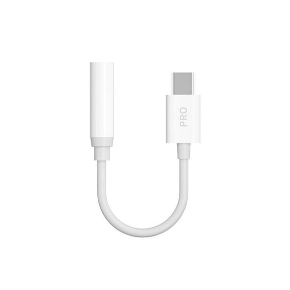 Dudao audio adapter headphone adapter USB Type C to 3.5mm mini jack white (L16CPro white)