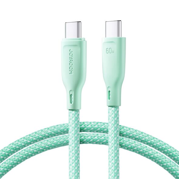 Joyroom Multi-Color Series SA34-CC3 USB-C / USB-C 60W cable 1m green