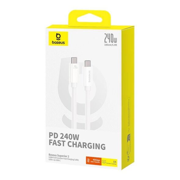 Baseus Superior 2 USB-C / USB-C cable 240W 1.8m white