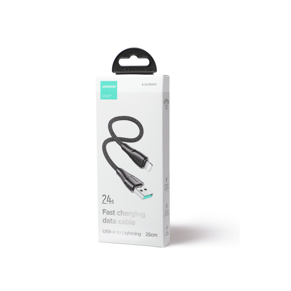 Cable Joyroom USB-A/Lightning 2.4A 0.25m black