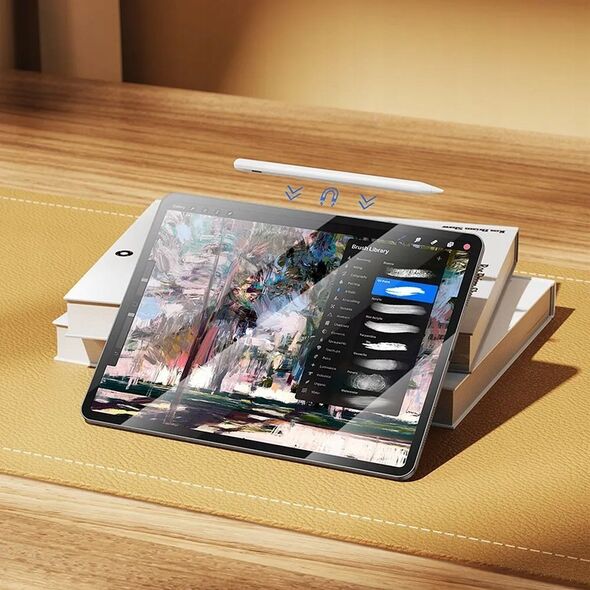 Hoco stylus HOCO ενεργή χωρητική γραφίδα με λειτουργία κατά της απώλειας 130 mAh GM112 λευκό 14395592 6942010000000