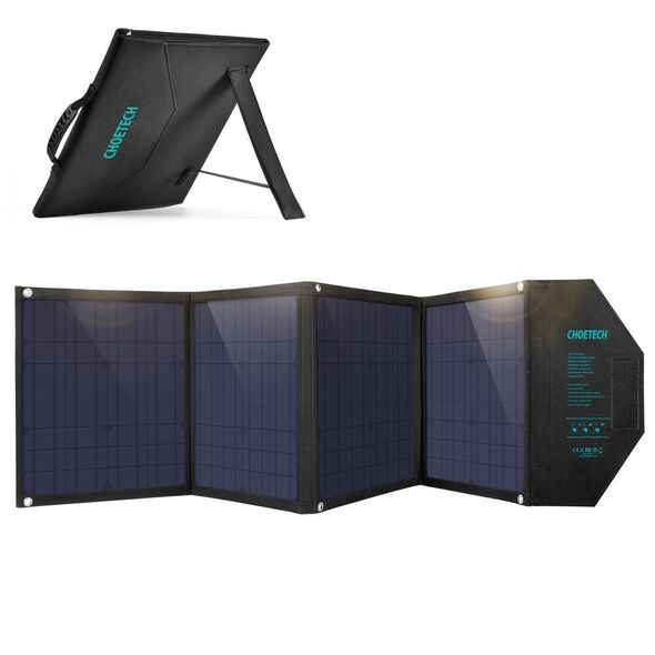 Choetech SC007 Solar Charger 80W DC, USB-C, 2xUSB-A PD, QC black