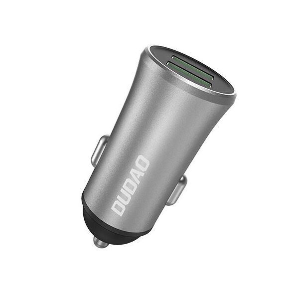 Dudao 3,4A smart car charger 2x USB silver (R6S silver)