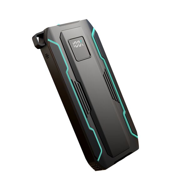 Joyroom JR-L017 powerbank 10000mAh 22.5W with built-in USB-C, Lightning cables black