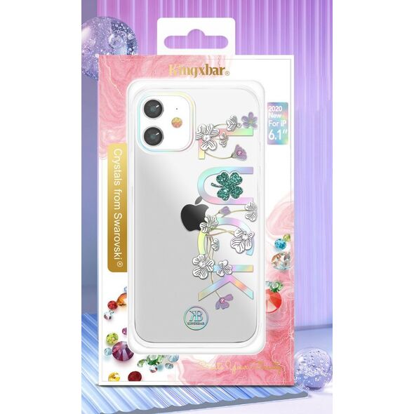 Kingxbar Lucky Swarovski Apple iPhone 12 mini clear (Clover)