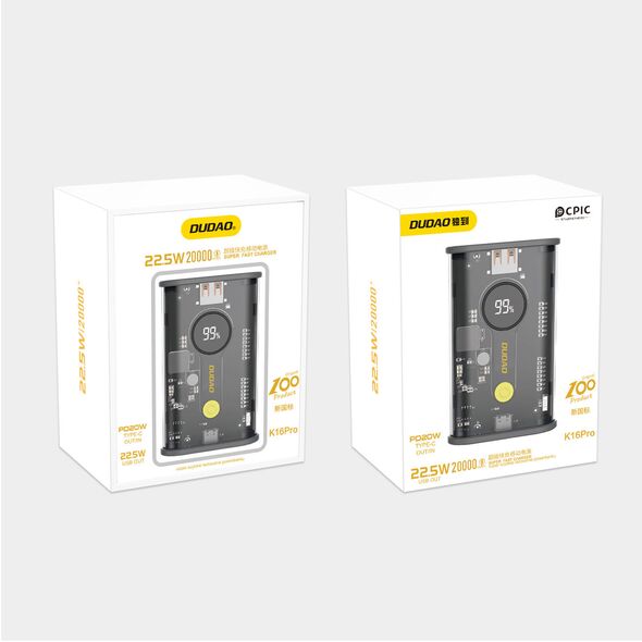 Powerbank Dudao K16Pro 20000mAh USB-A/USB-C 22.5W PD black