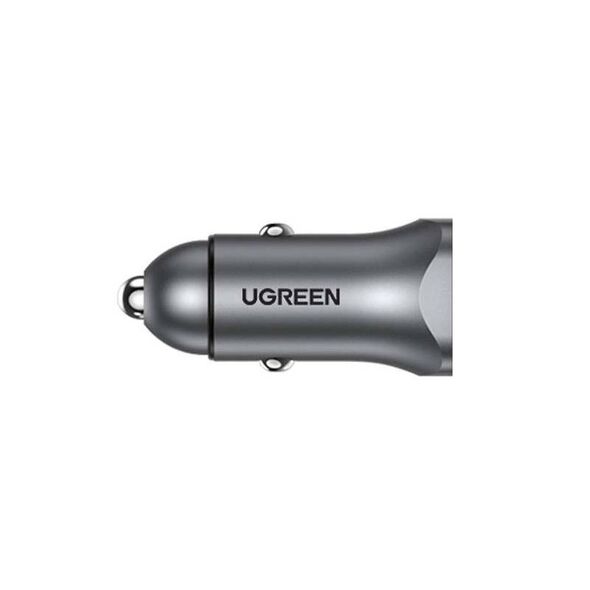 UGREEN CD130 Car Charger, USB-A+PD 3.0, USB-C, QC3.0 30W (Grey)