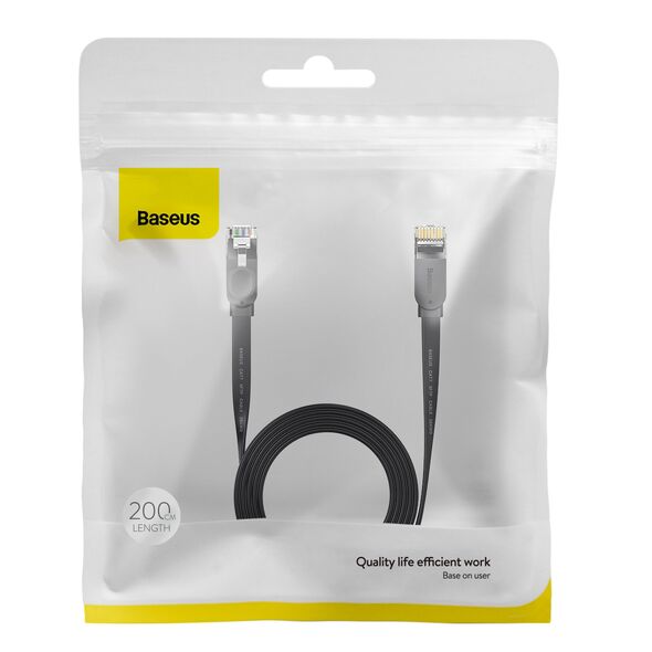 Baseus Speed Six Flat Ethernet Cable RJ45 1000Mbps 2m black