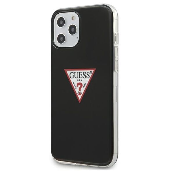 Guess GUHCP12MPCUCTLBK Apple iPhone 12/12 Pro black hardcase Triangle Collection