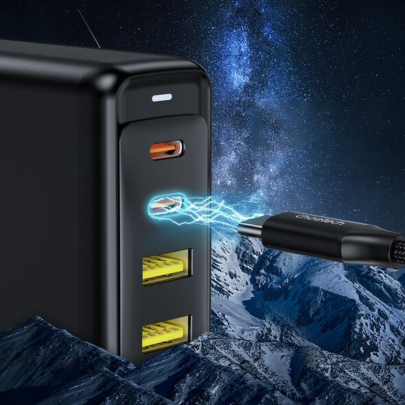Choetech PD6005 Wall Charger GaN 140W 2xUSB C, 2xUSB-A black