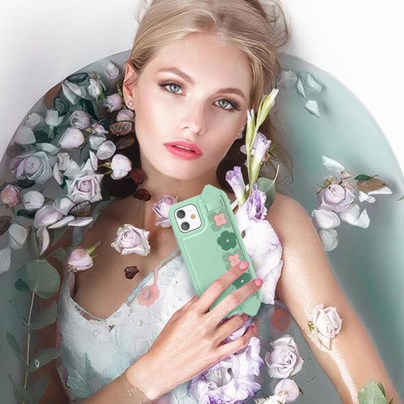 Kingxbar Sweet Swarovski Apple iPhone 12 mini green