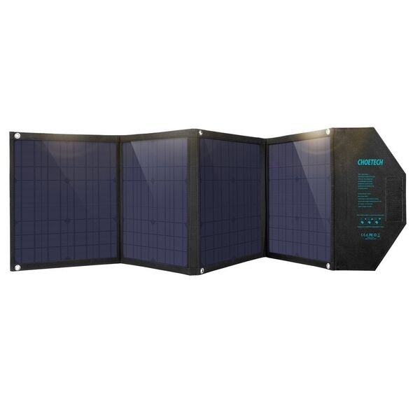 Choetech SC007 Solar Charger 80W DC, USB-C, 2xUSB-A PD, QC black