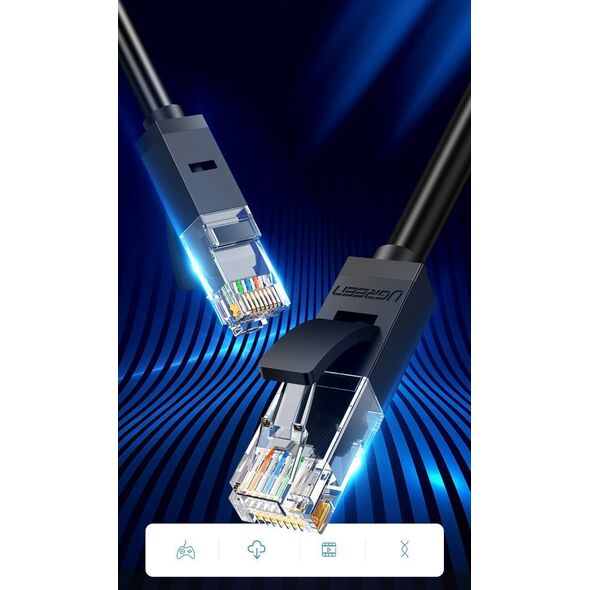 Ugreen Ethernet patchcord cable RJ45 Cat 6 UTP 1000Mbps 20m black (20166)