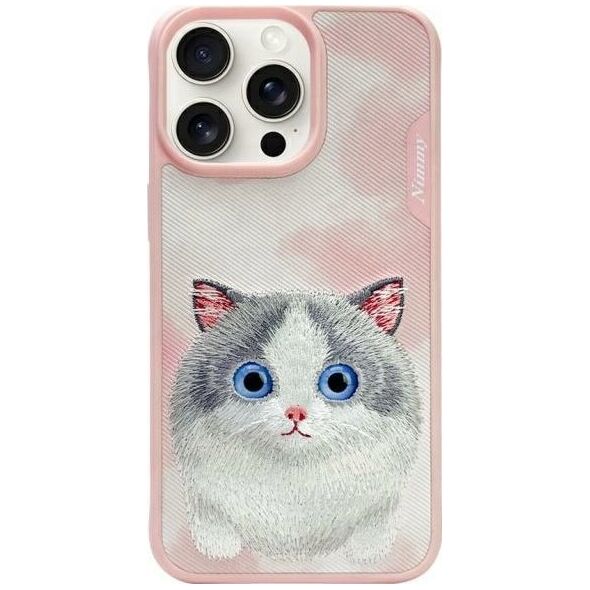 Nimmy iPhone 15 Pro Max 6.7 Case Pink Big Eyed Pet 2.0 Cat