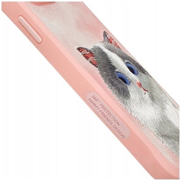 Nimmy iPhone 15 Pro Max 6.7 Case Pink Big Eyed Pet 2.0 Cat