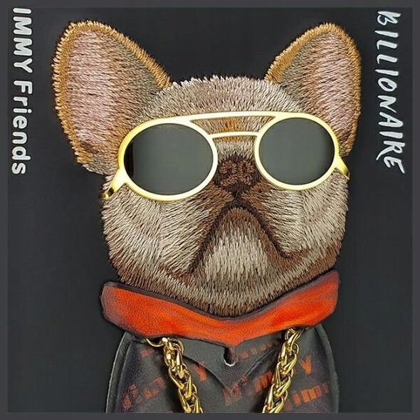 Nimmy iPhone 15 Pro Max 6.7" Case Black Glasses Cool Dog